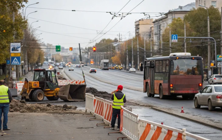 Авария на сетях водоснабжения нарушила движение в Челябинске