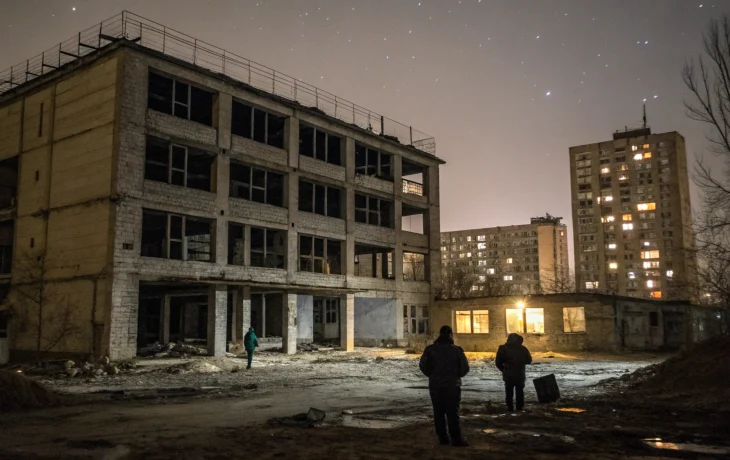 Вандалы разрушают долгострой в Новосибирске