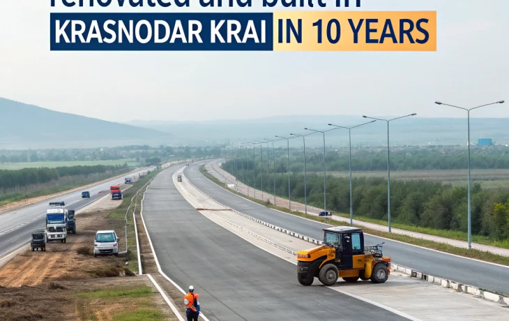 Более 5,5 тыс. км дорог обновили и построили в Краснодарском крае за десятилетие