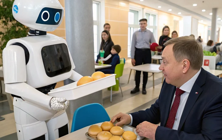 Губернатор Беглов открыл новое здание школы № 324 в Сестрорецке с роботом-официантом