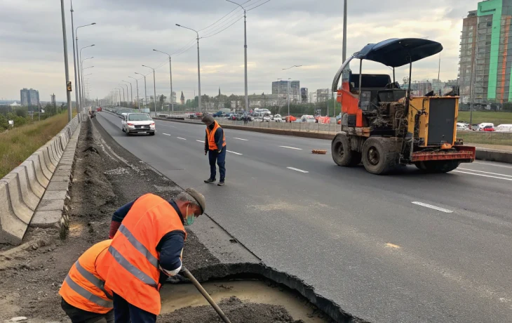 Провал на Красных Партизан в Краснодаре устранят к концу октября