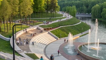В парке &laquo;Краснодар&raquo; открылся уникальный водный амфитеатр для прогулок и отдыха