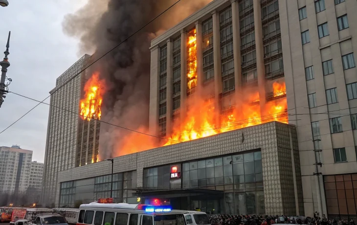 Пожар в бизнес-центре у метро &laquo;Дубровка&raquo; в Москве: густой дым, огонь и эвакуация сотрудников