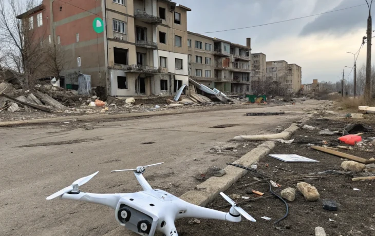 В Приморско-Ахтарске обломки БПЛА повредили дома и участки, жители остались без пострадавших