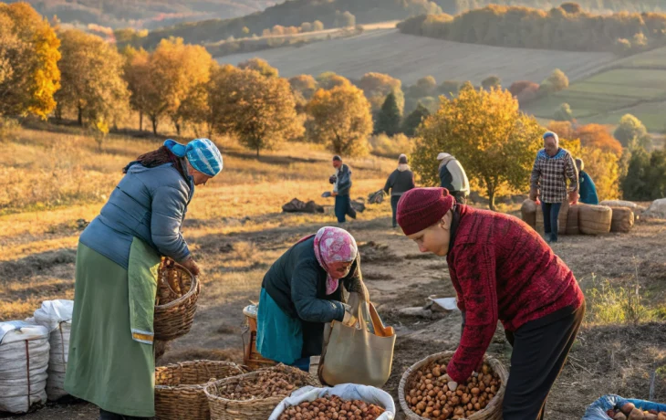 На Кубани начался масштабный сбор фундука с рекордным урожаем и высоким качеством ореха