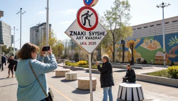В Уфе открыли арт-объект &laquo;Знаки свыше&raquo; из дорожных табличек