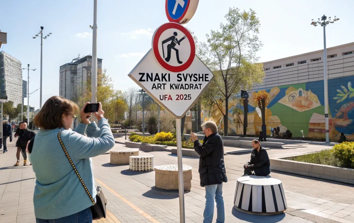 В Уфе открыли арт-объект &laquo;Знаки свыше&raquo; из дорожных табличек