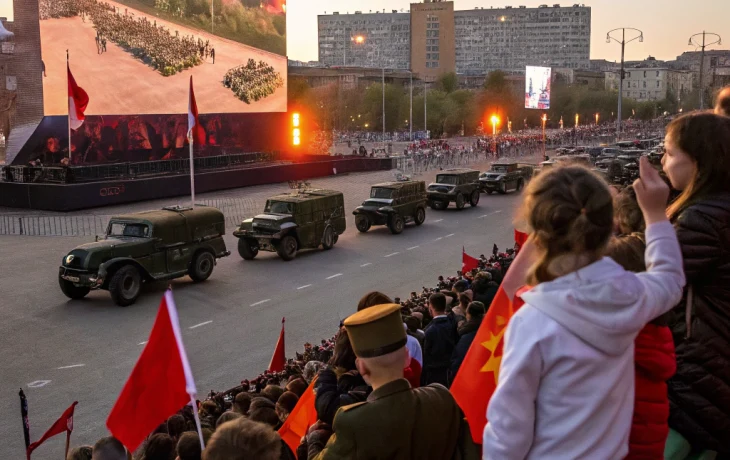 Концерт и выставка ретро-авто прошли на Поклонной горе в День Победы