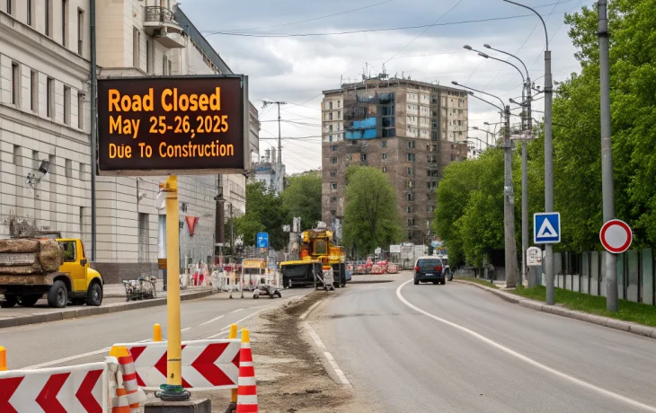 В Уфе перекроют улицу Аксакова 25 и 26 мая из-за строительных работ