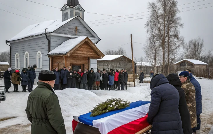 В Омской области прощаются с бойцом, погибшим в зоне СВО в январе 2025 года