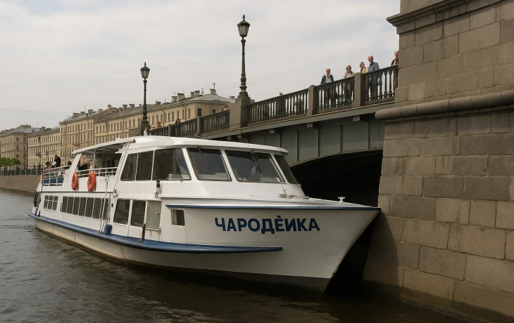 В Петербурге теплоход &laquo;Чародейка&raquo; врезался в мост Белинского